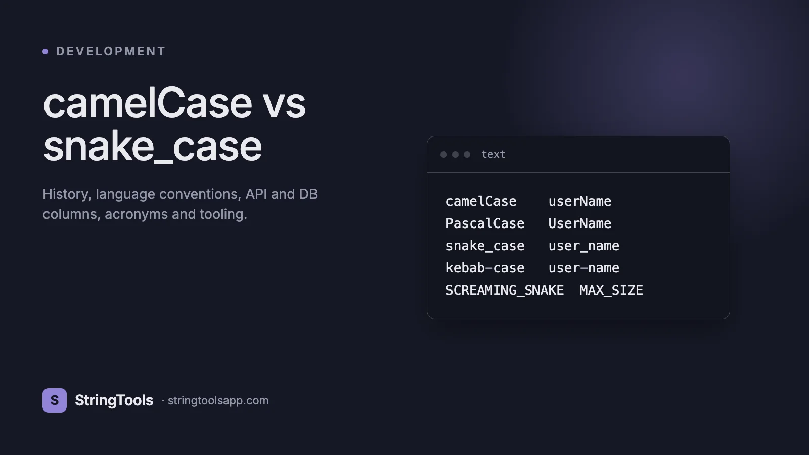 camelCase vs snake_case: The Definitive 2026 Naming Conventions Guide — cover