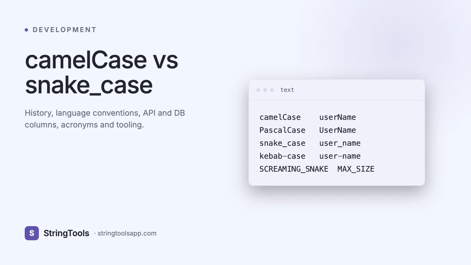 camelCase vs snake_case: The Definitive 2026 Naming Conventions Guide — cover