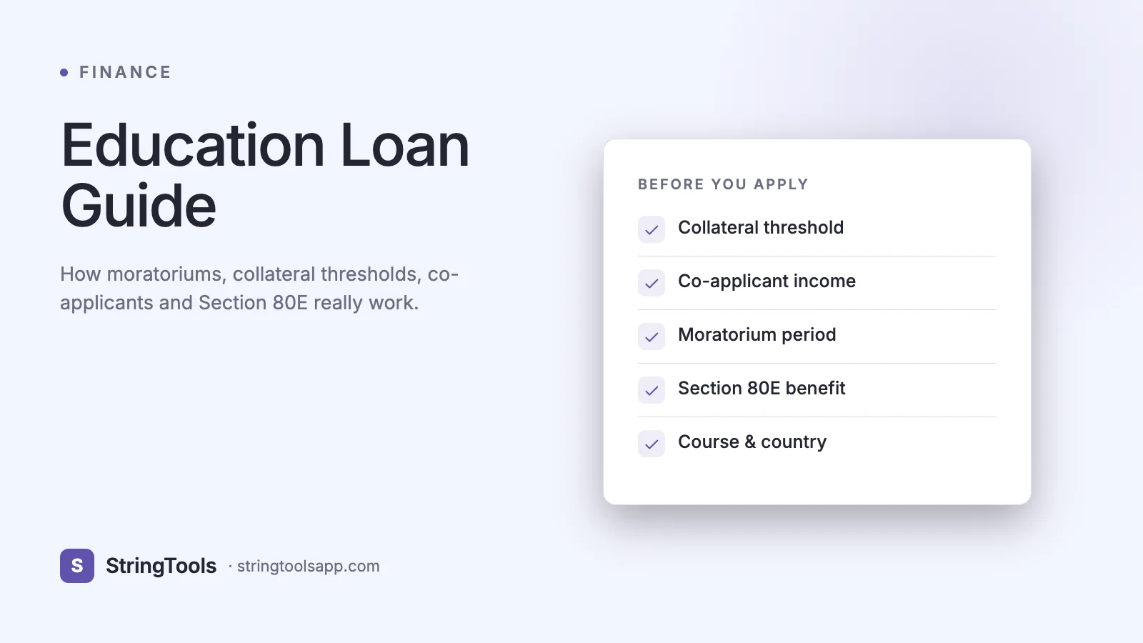 Education Loan Guide: Eligibility, Collateral & Moratorium Explained — cover