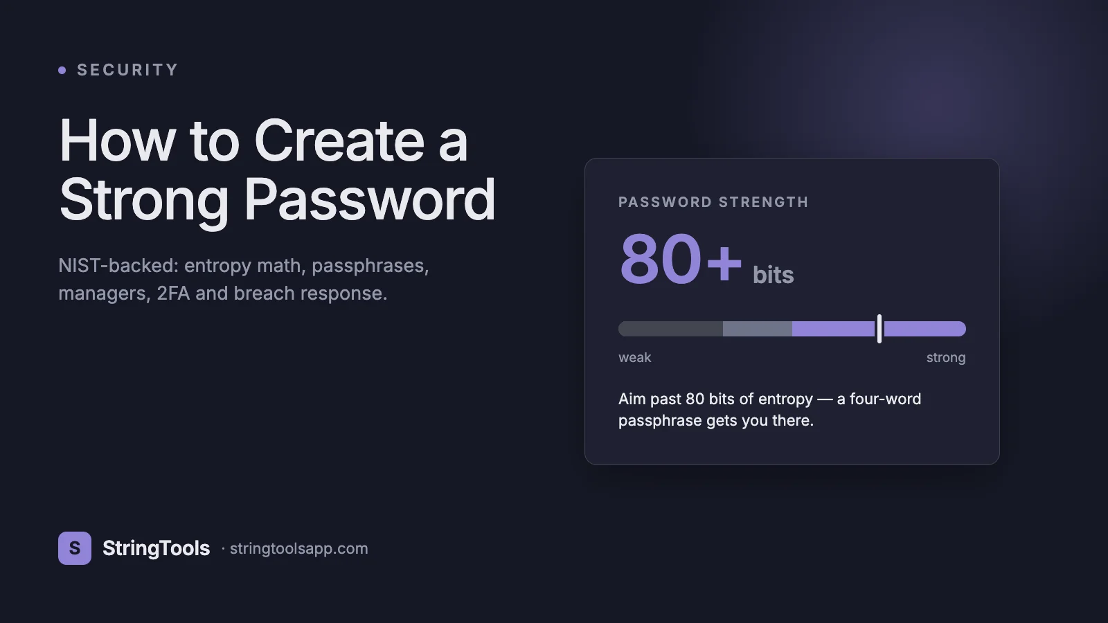 How to Create a Strong Password in 2026 (NIST-Backed Guide) — cover