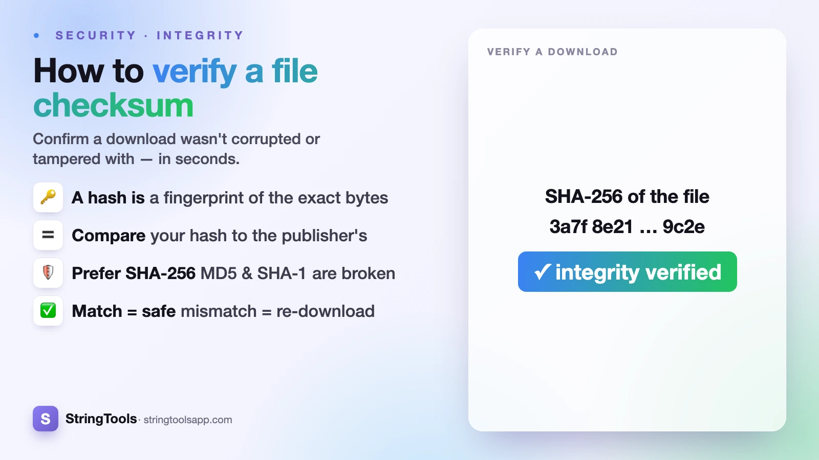 How to Verify a File Checksum (SHA-256) — cover
